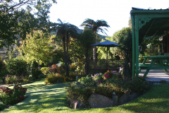 View of the Garden from the Kitchen end of the Lodge